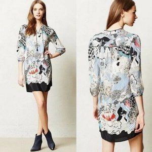 Anthropologie Florence Balducci Cleo silk tunic dress